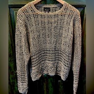 Vintage Limited “Handknit” Crocheted Olive Sweater
